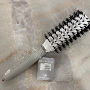 Olivia Garden Ceramic + Ion Hair Brush - White and Gray